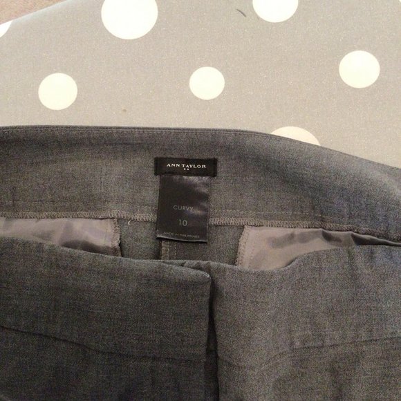 Women's Size 10 Curvy Ann Taylor Factory  gray slacks - Picture 2 of 3